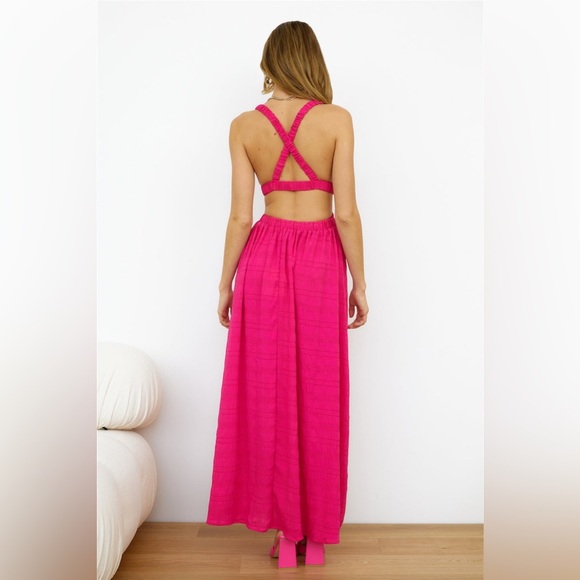 Hello Molly strappy open back maxi dress nwot - Picture 4 of 5